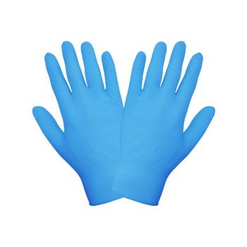 Global Glove 705PFE Azul Grande Nitrilo Guantes desechables - Grado Industrial - acabado Áspero - Longitud 9 pulg. - 705pfe lg
