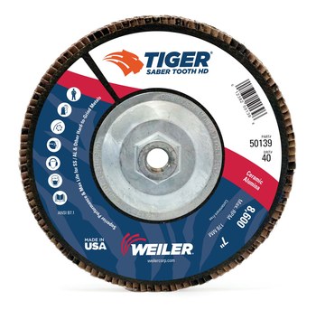 Weiler Tiger Ceramic Tipo 27 - Cerámico - 7 pulg. - 40 - Grueso - 50139