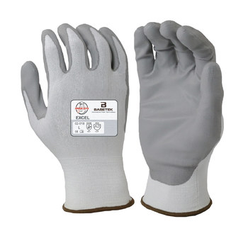 Armor Guys Basetek Excel 02-018 Blanco/gris Grande Basetek/poliuretano Guantes resistentes a cortes - armor guys 02-018 lg