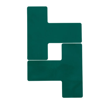 Brady ToughStripe Max 170050 Etiqueta de marca de esquina - 3 pulg. x 8 pulg. - Vinilo - Verde - B-543