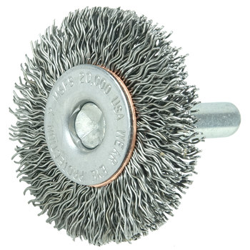 Weiler Acero Cepillo de cerdas radiales - Diámetro de la cerda 0.012 pulg. - 17952