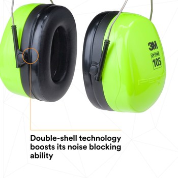 3M Peltor Optime H10A HV Orejeras de protección 98172 - 30 dB - Negro/Verde