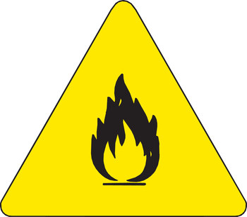 Imágen de Brady Negro sobre amarillo Etiqueta de peligro de incendio (Imagen principal del producto)