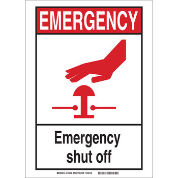 Imágen de Brady B-401 Poliesterino de alto impacto Rectángulo Cartel de seguridad contra incendios 119260 (Imagen principal del producto)