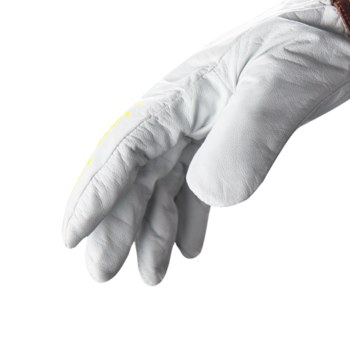 HexArmor HeatArmor 5058 8 Revestimiento de mezcla de HPPE/poliéster/acero Grano Piel de cabra Revestimiento de mezcla de HPPE/poliéster/acero Guante para soldadura - 5058 SZ 8