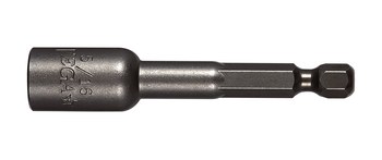 Vega Tools 7/16 pulg. Lobular Magnético Fijador De Tuerca 145MN716R - 1/4 pulg.-Hex accionamiento - 1 3/4 pulg. Longitud - Acero S2 Modificado - Gris Gunmetal acabado - 00264