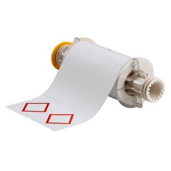 Imágen de Brady Rojo sobre blanco Transferencia térmica 130773 Rollo de etiquetas para impresora de transferencia térmica troquelado (Imagen principal del producto)