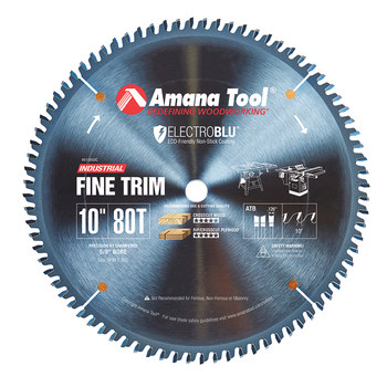 Imágen de Hoja de sierra circular Electro-Blu 610800C de Con la punta de carburo por 10 pulg., 5/8 pulg. de Amana (Imagen principal del producto)