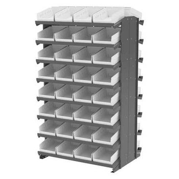 Imagen de Akro-mils APRD150 800 lb Blanco Gris Revestido en polvo Acero 16 ga Doble cara Bastidor fijo (Imagen principal del producto)
