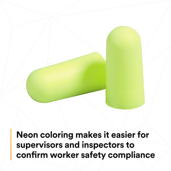 3M E-A-Rsoft Yellow Neons 312-1250 Tapones para los oídos 12063 - tamaño Mediano - Espuma - Amarillo - 33 dB