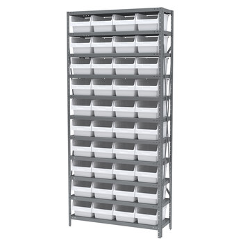 Imagen de Akro-mils AS1279080 Shelfmax 6500 lb Ajustable Blanco Gris Revestido en polvo Acero 22 ga Abierto Ajustable Sistema de estantería fijo (Imagen principal del producto)