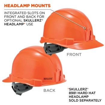 Ergodyne Skullerz 8970 Casco 60141 - 4 puntos Trinquete suspensión - Naranja