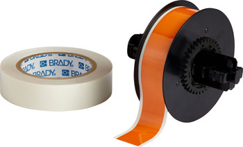 Imágen de Brady ToughStripe Anaranjado brillante Interior Poliéster Transferencia térmica B30C-1125-483OR-KT Cinta imprimible para marcar el piso con sobrelaminado (Imagen principal del producto)