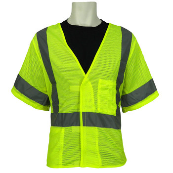 Imágen de Global Glove Frogwear GLO-11V Lima fluorescente/Amarillo fluorescente/Plateado Grande/XG Poliéster Malla Chaleco de alta visibilidad (Imagen principal del producto)