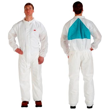 3M 4520CS-BLK-XL Overoles desechables para trabajo y uso general 64646 - tamaño 3XL - Blanco