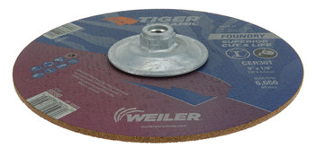 Weiler Tiger Ceramic Rueda de desbaste con centro hundido 68391 - 9 pulg. - Cerámico - 30 - T
