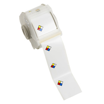 Imágen de Brady Azul/Rojo/Amarillo sobre blanco Cuadrado Laminado Vinilo 115772 Etiqueta de derecho a saber (Imagen principal del producto)
