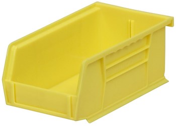 Imagen de Akro-mils Akrobin 10 lb Amarillo Polímero de grado industrial Colgado/Apilado Contenedor de almacenamiento (Imagen principal del producto)