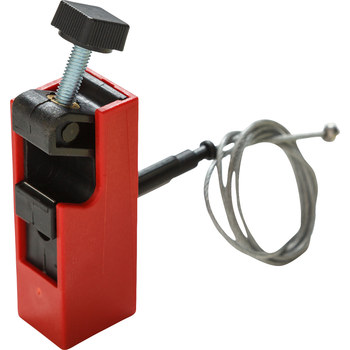Imágen de Brady EZ Panel Loc Rojo Poliuretano reforzado con fibra de vidrio Dispositivo de bloqueo de disyuntor (Imagen principal del producto)