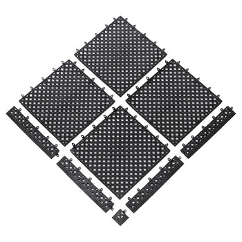 Imágen de Notrax Modular Lok-Tyle 523 Negro Interior Vinilo Cuadrado de tapete para pisos en condición de humedad (Imagen principal del producto)