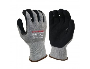 Armor Guys Kyorene 00-001 Gray/Black Medium Cut-Resistant Gloves - ANSI A1 Cut Resistance - Nitrile Foam Palm & Fingers Coating - 00-001 M