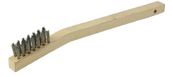 Weiler Acero inoxidable Cepillo de alambre de mano - 7.75 pulg. ancho x 1.05 pulg. longitud - Diámetro de la cerda 0.006 pulg. - 44551