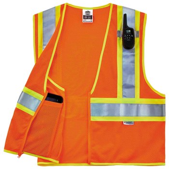 Ergodyne Glowear 8230Z Chaleco de alta visibilidad 21319 - tamaño 4EG/5EG - Poliéster - Naranja de alta visibilidad - ANSI clase 2