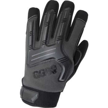 Global Glove Gris Grande Spandex Guantes de mecánico - Pulgar reforzado - 810033-29633