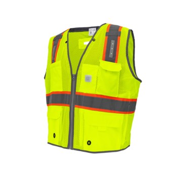Global Glove FrogWear GLO-15LED Chaleco de alta visibilidad GLO-15LED - tamaño Grande - Poliéster - Amarillo/verde - ANSI clase 2 - glo-15led lg