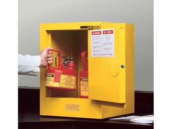 Imágen de Justrite Sure-Grip EX 4 gal Amarillo Acero Gabinete de almacenamiento de material peligroso (Imagen principal del producto)