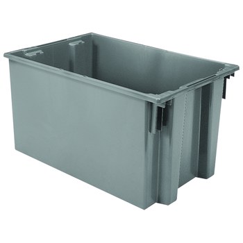 Imagen de Akro-mils 35300 3.7 ft³, 27.4 gal 100 lb Gris Polímero de grado industrial Contenedor apilable (Imagen principal del producto)