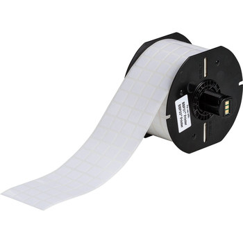 Brady ToughBond B33-149-483 Rollo de etiquetas troqueladas para impresoras - 0.5 pulg. x 0.5 pulg. - Poliéster - Blanco - B-483