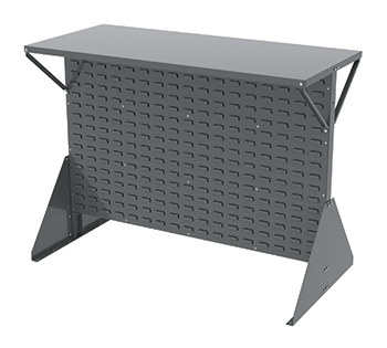 Imagen de Akro-mils 30607GYASSTB Akrobin 500 lb Gris Revestido en polvo Acero laminado en frío 16 ga Doble cara Bastidor de piso con persiana (Imagen principal del producto)