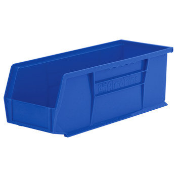 Imagen de Akro-mils Akrobin 50 lb Azul Polímero de grado industrial Colgado/Apilado Contenedor de almacenamiento (Imagen principal del producto)