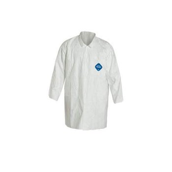 Dupont Safespec TY216S WH Blanco XL Tyvek 400 Bata de laboratorio reutilizable para trabajo y uso general - TY216S WH XL