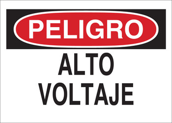 Imágen de Brady B-120 Poliéster reforzado con fibra de vidrio Rectángulo Blanco Español Cartel de seguridad eléctrica 39601 (Imagen principal del producto)