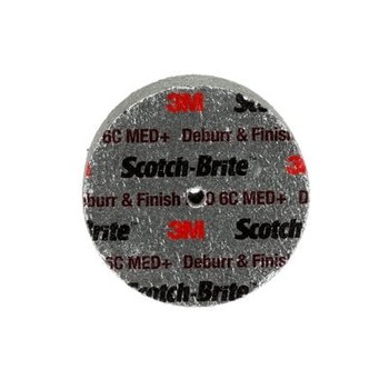 3M Scotch-Brite PRO Unificado Cerámico Mediano Rueda para desbastado y acabado - Accesorio Eje - Diámetro 3 pulg. - Agujero Central 1/4 pulg. - Grosor 1 pulg. - 65005