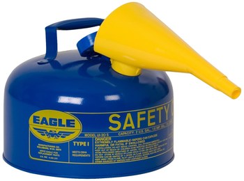 Imágen de Eagle Azul Acero galvanizado en caliente calibre 24 2.5 gal Lata de seguridad (Imagen principal del producto)
