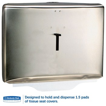 Kimberly-Clark 09512 Dispensador de cubiertas de asiento de inodoro - Metalizado