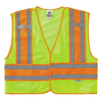 Ergodyne Glowear 8245PSV Chaleco de alta visibilidad 23395 - tamaño Grande/XG - Lima de alta visibilidad - ANSI clase 2