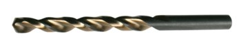Cle-Line 1872 Parabólico Taladro de Jobber - Corte de mano derecha - Punta Dividir 135° - Acabado Negro Y Oro - Longitud Total 2.9528 pulg. - Flauta Espiral - Acero de alta velocidad - Vástago Recto - C18590