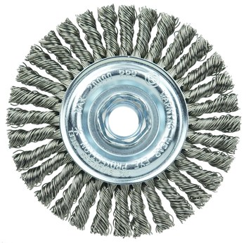 Weiler Wolverine 36219 Cepillo de rueda - Anudado - Circular trenzado Acero inoxidable cerda