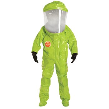 DuPont Tychem 10000 Entrada frontal Traje encapsulado Nivel A TK612TLY3X000100 - tamaño 3XL - Tychem 10000 - Amarillo lima