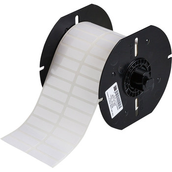 Brady ToughBond B33-147-422 Rollo de etiquetas troqueladas para impresoras - 1.5 pulg. x 0.375 pulg. - Poliéster - Blanco - B-422