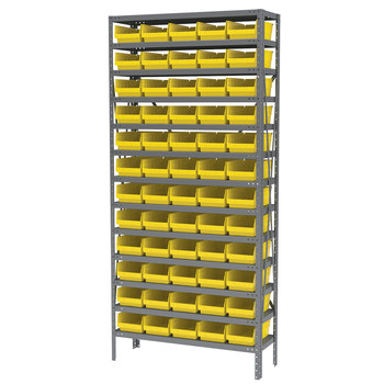 Imagen de Akro-mils AS1279130Y Shelfmax 6500 lb Ajustable Amarillo Gris Revestido en polvo Acero 22 ga Abierto Ajustable Sistema de estantería fijo (Imagen principal del producto)