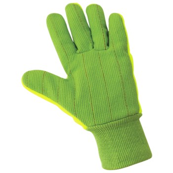 Global Glove Cotton Corded with Impact Protection Verde Talla única Algodón/Poliéster Guantes de trabajo - c19gcpb