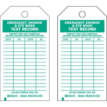 Imágen de Brady Verde sobre blanco Laminado, Ojal de metal, Escribible Poliéster/papel Inspección general 86446 Etiqueta de inspección general (Imagen principal del producto)