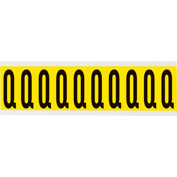 Imágen de Brady 34 Series Negro sobre amarillo Interior Paño de vinilo 34 Series Carta 3440-Q Etiqueta en forma de letra (Imagen principal del producto)