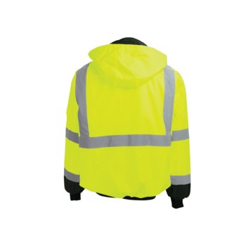Global Glove FrogWear HV Chamarra Bomber De Invierno GLO-EB1-M - tamaño M - Poliéster Oxford 300D - Negro/Amarillo Alta-Vis - 02050