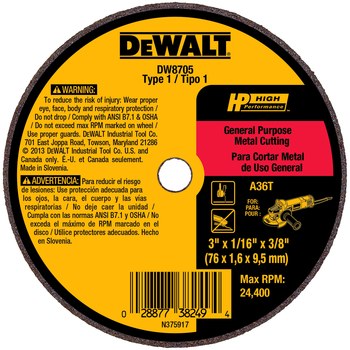Imágen de DEWALT Rueda de corte 82494 (Imagen principal del producto)